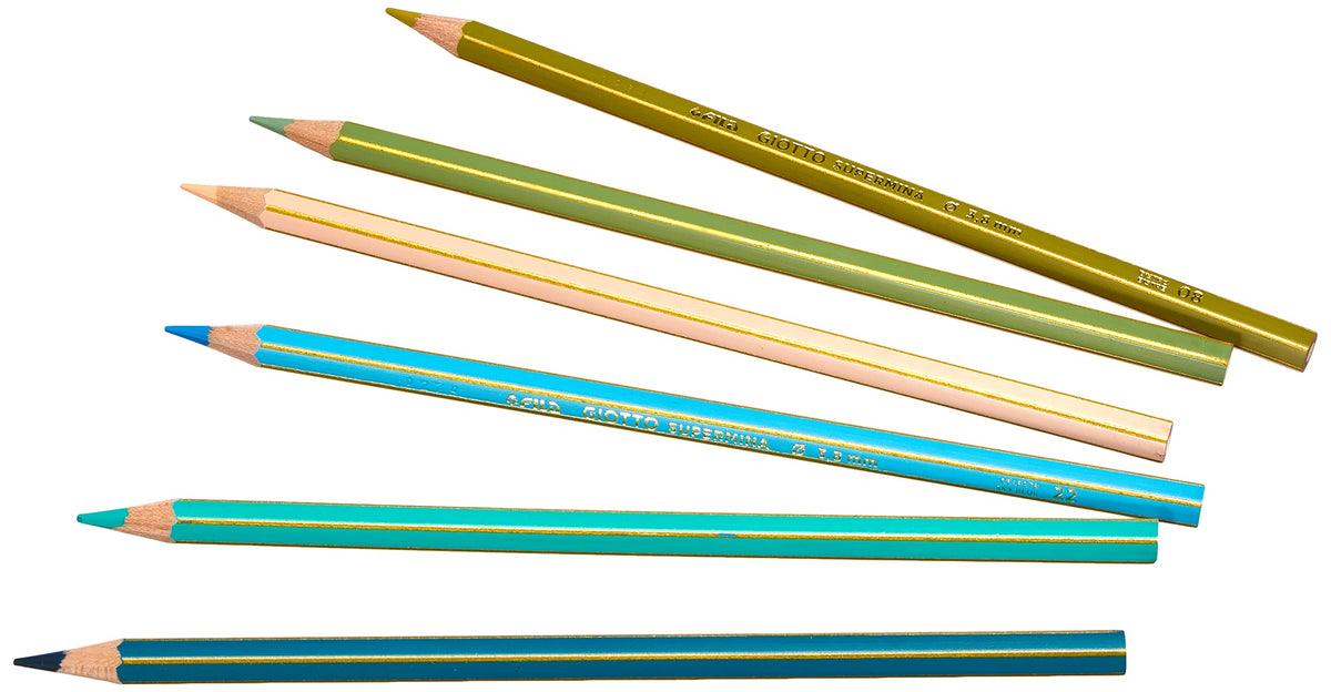 Giotto SUPERMINA – Metal Case with Colouring Pencils, with Extra Large lead, 3.8 mm Diameter Metal