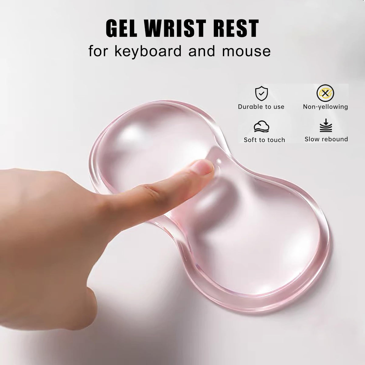 Aszqvd Mouse Pad with Wrist Rest, Soft Cloud Gel Keyboard Mouse Pad Set with Hand Wrist Support