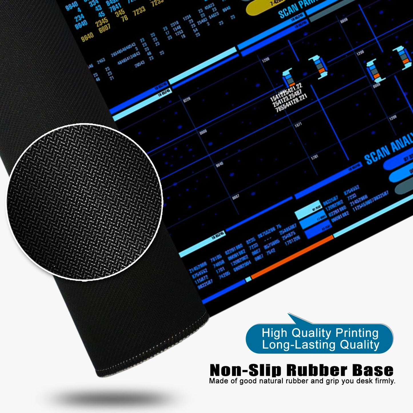 Spacecraft Dashboard Gaming Mouse Pad Large Mouse Pad Office Desk Accessories XL Desk Mat