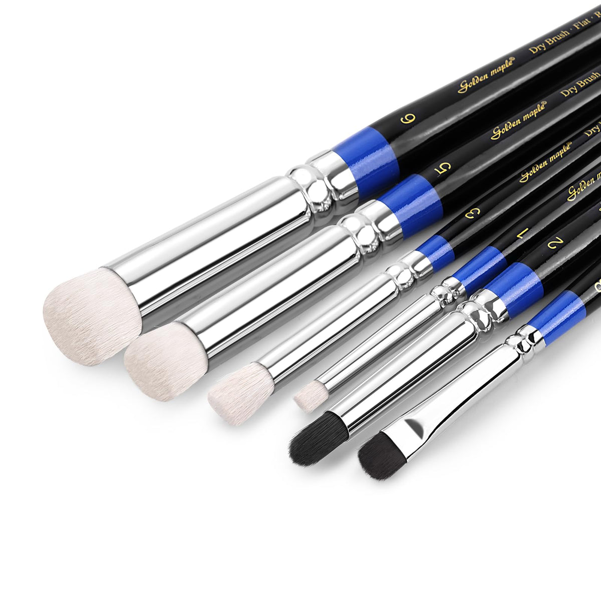 Golden Maple Dry Brushes for Miniature Painting - 6PC Drybrush Set Miniature Dry Brush for Model