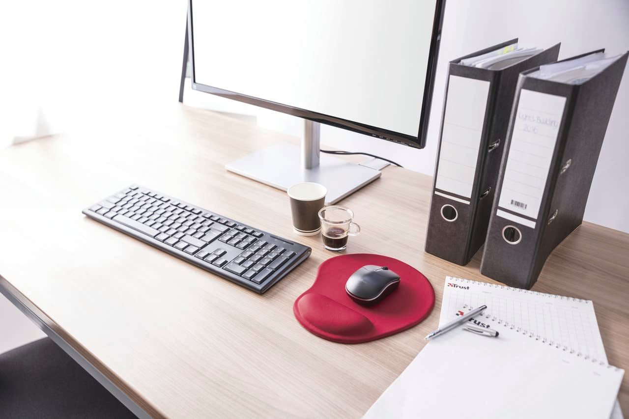 Trust Bigfoot Gel Mouse Pad - Monotone Red