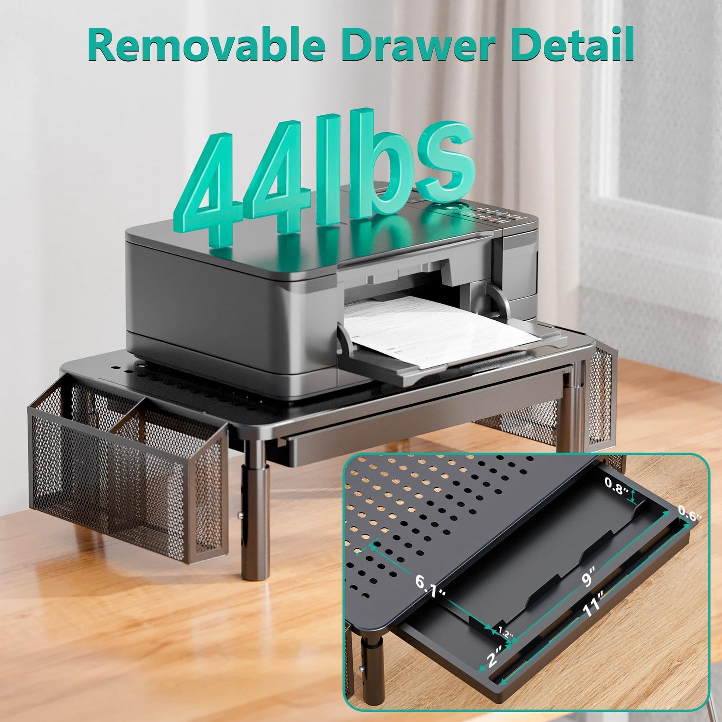 WALI Computer Monitor Stand with Storage and Pen Holder