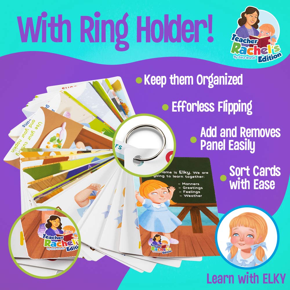 Teacher Rachel's Educational Flash Cards for Toddlers - Set Of 5 184 Cards Pre K-K Mega Flashcards