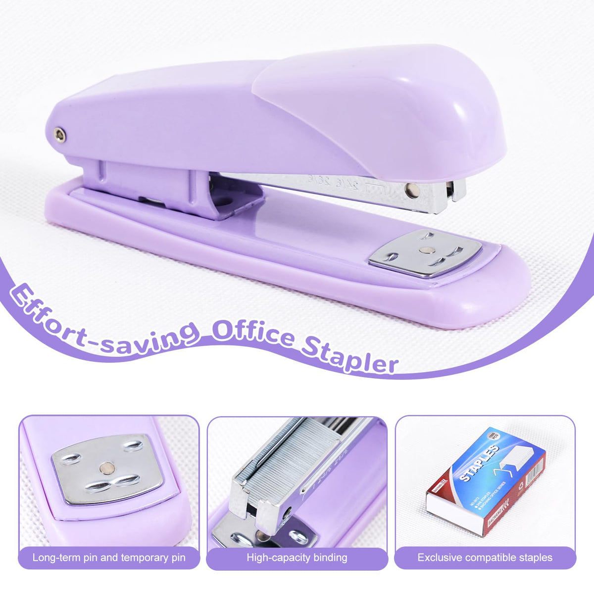 Gawsey Purple Desk Organizers and Accessories with Desk Organizer 360° Rotating Pen Holder and