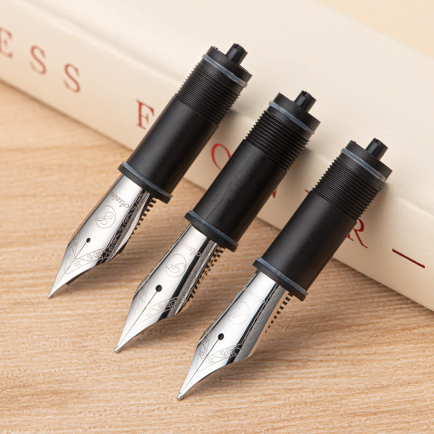 Asvine 3 PCS Fountain Pen Replaced Nibs, Silver #6 Fine Nib V169, P20, P30 and V126
