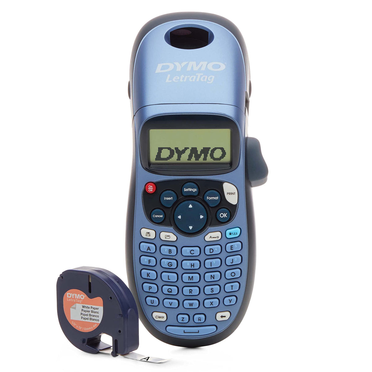 Dymo LetraTag LT-100H Handheld Label Maker | ABC Keyboard Label Printer with Easy-to-Use, 13