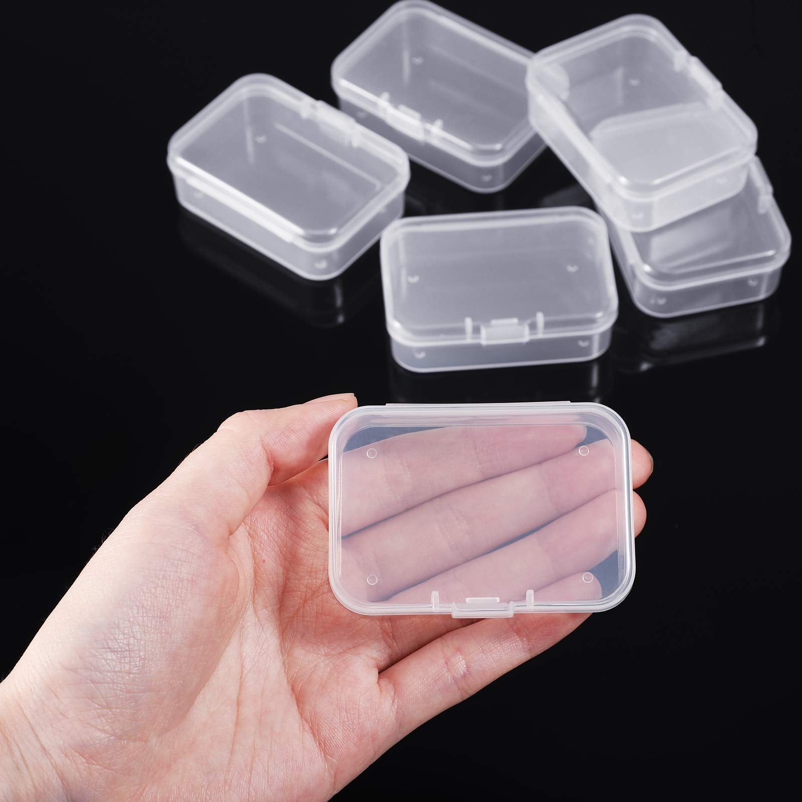 Jetec 30 Pieces Small Clear Plastic Storage Box, 2.5 x 1.7 x 0.8 Inch
