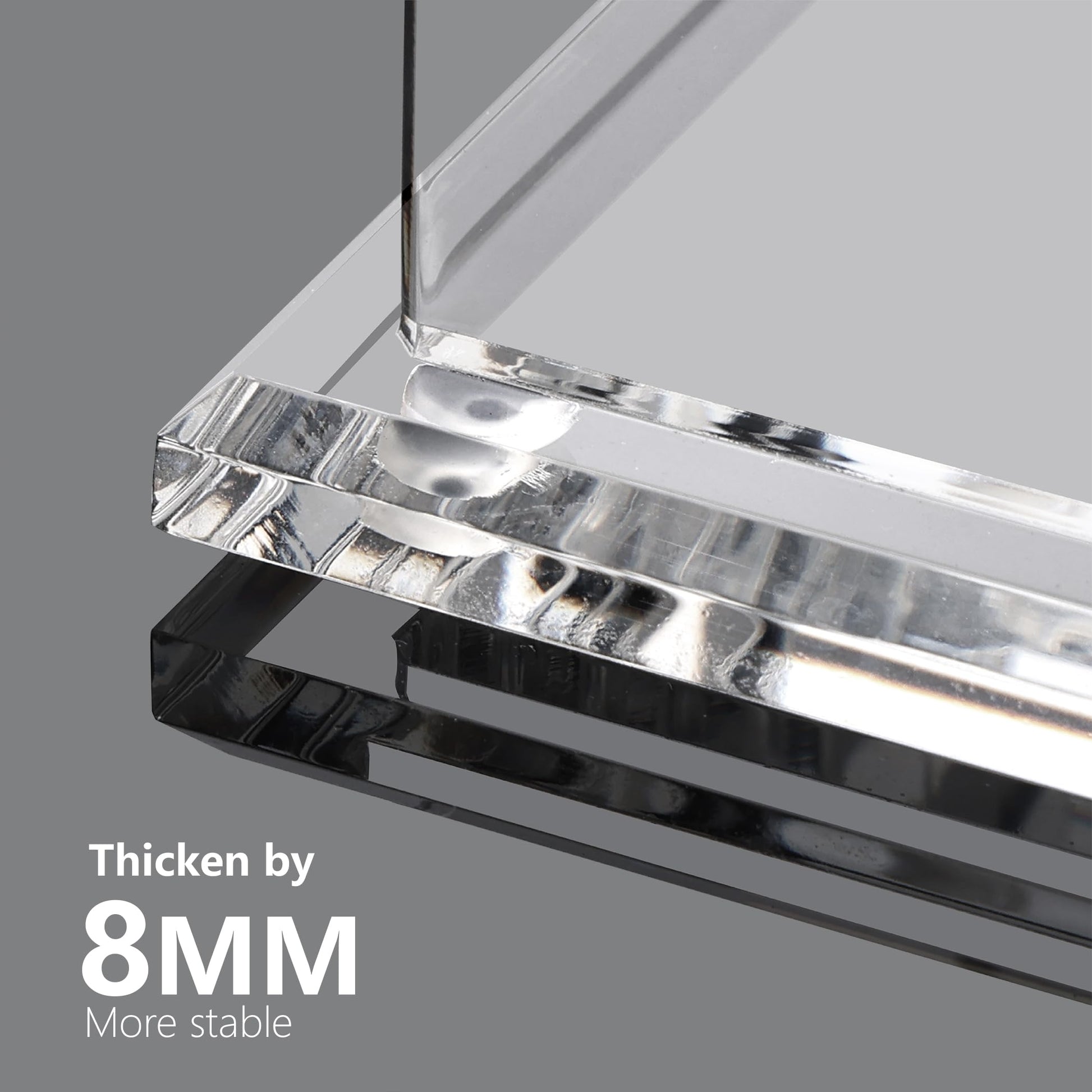 SANRUI Acrylic Business Card Holder, Clear Desk Card Organizer Stand 4 Slot