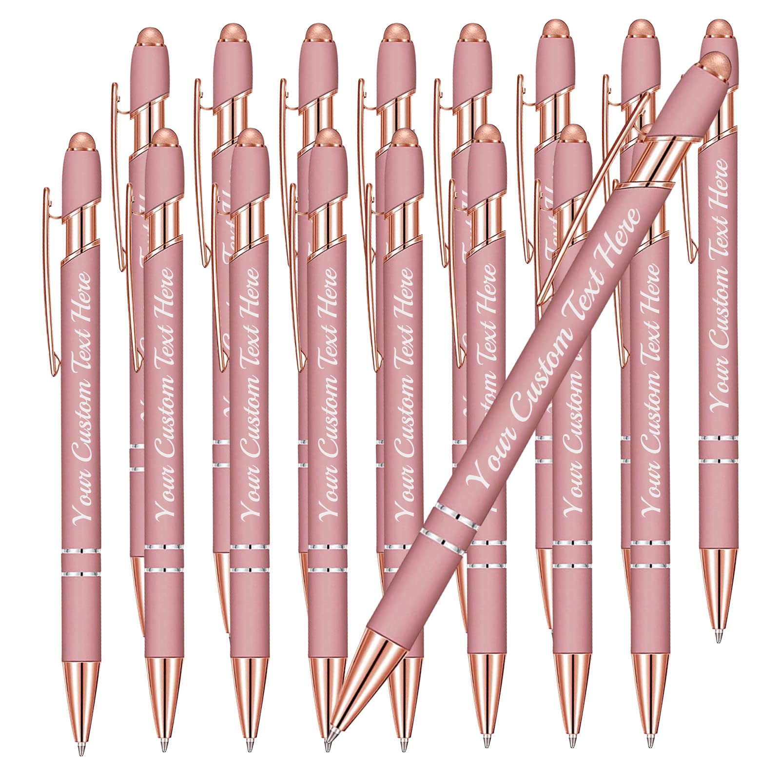 Westpearl Personalized Pen24pcs Bulk,Custom Ballpoint Pens with Engraved Business Name Message