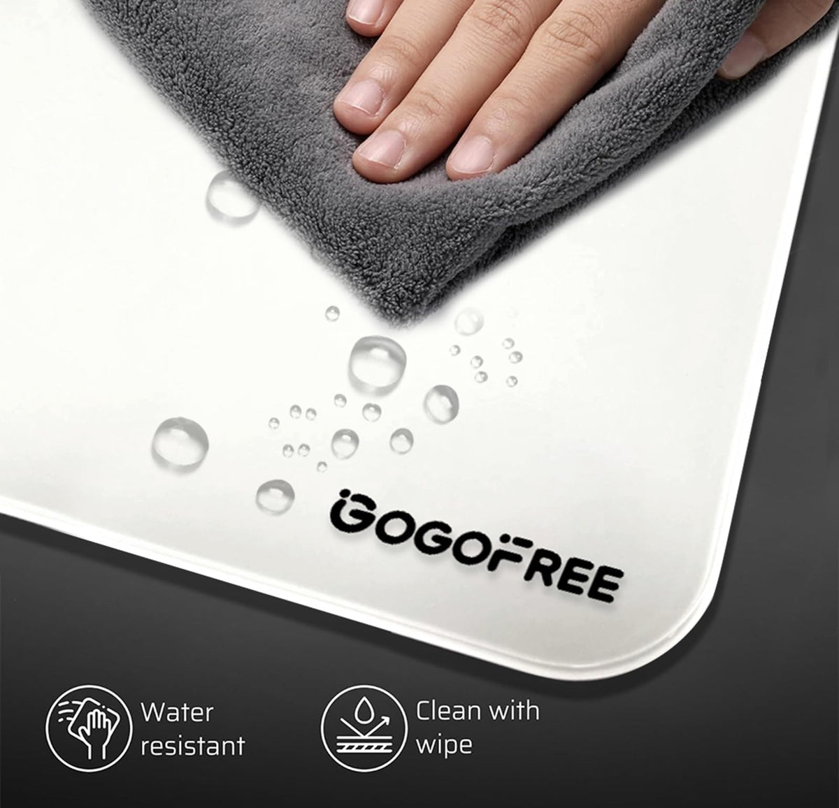 Glass Gaming Mouse Pad, Professional Esport Tempered Glass Mouse Pad Ultra-Smooth Micro-Etched