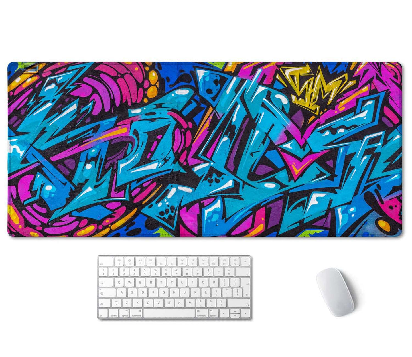 SSOIU Extended Gaming Mouse Pad - Non-Slip Water-Resistant Rubber Base Computer Keyboard Mouse Mat