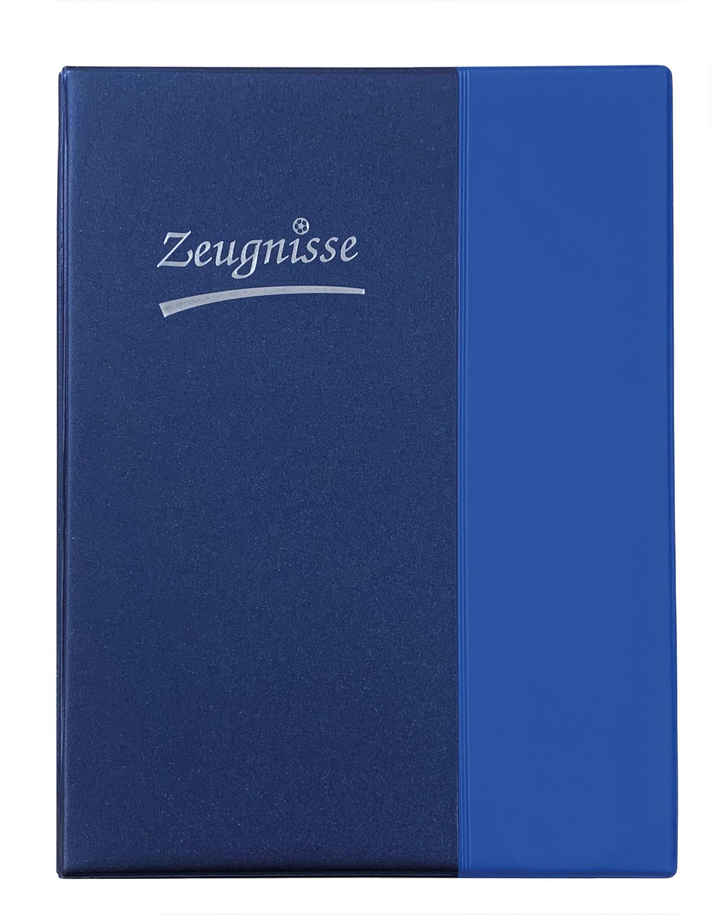 Idena 20105 Certificate Folder Ring Binder DIN A4 10 Pockets Transparent Blue with 4 Ring Mechanism