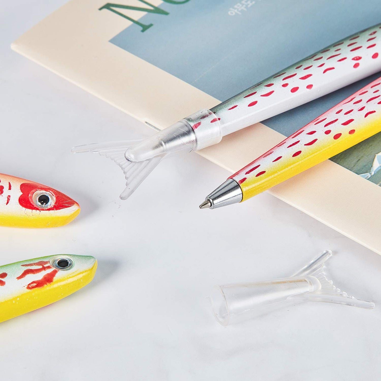 Outus Fish Ballpoint Pens Novelty Kawaii Fish Pens 0.7 mm Black Ink Writing Ballpoint Bulk