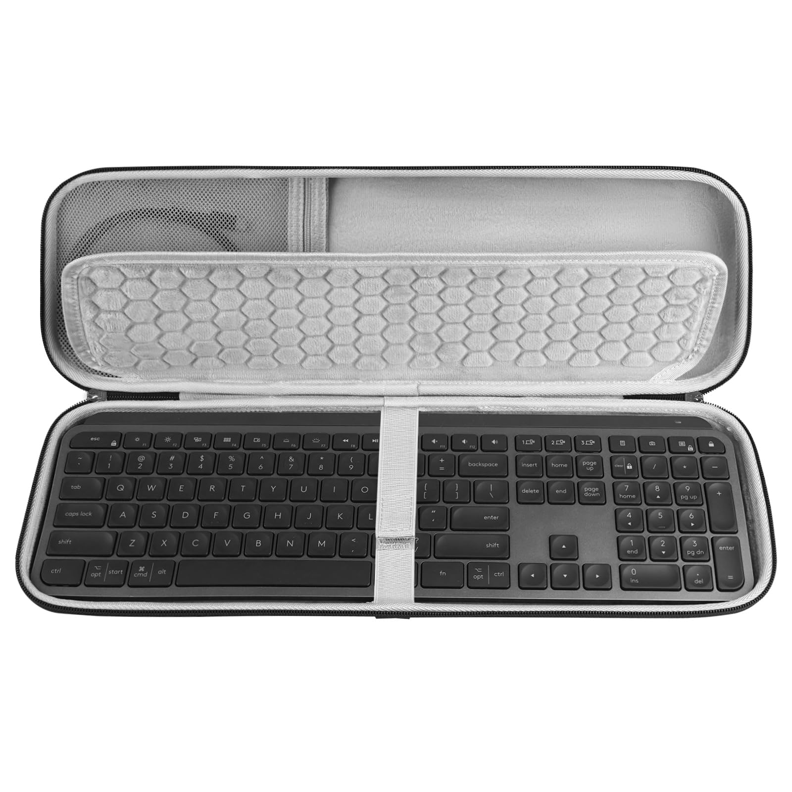 GEEKRIA Keyboard Carrying Case, Compatible with Logitech MX Keys Advanced/MX Keys S, EVA Hard Shell
