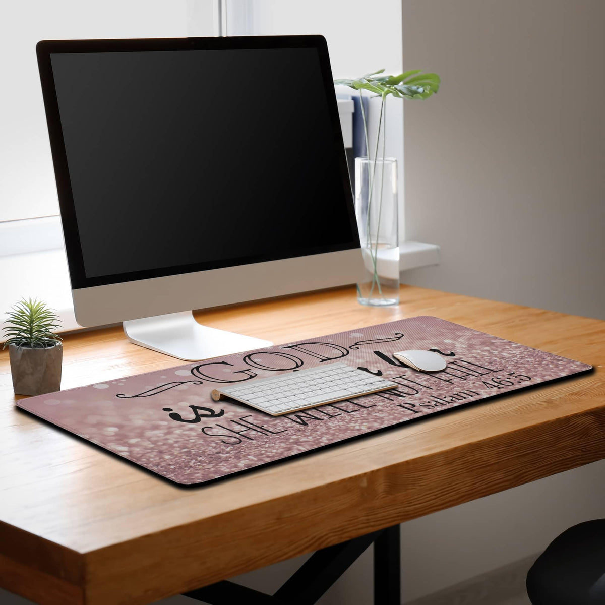 Samgula Gaming Mouse Pad Pink Desk Pad, XXL Mouse Pads Desk Decor for Girls Keyboard Pad, Oversized