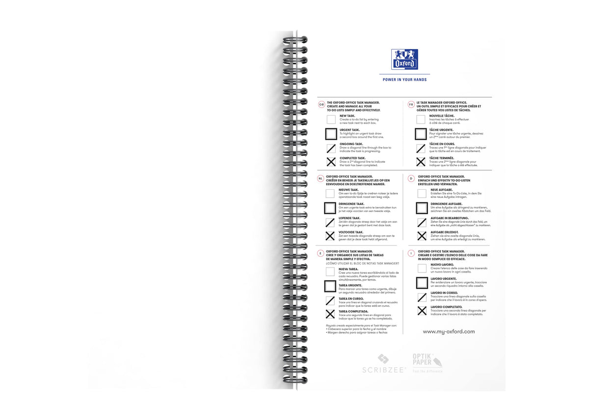 Oxford To Do Planner 115 Sheets Notebook for Tasks 90 g scribzee