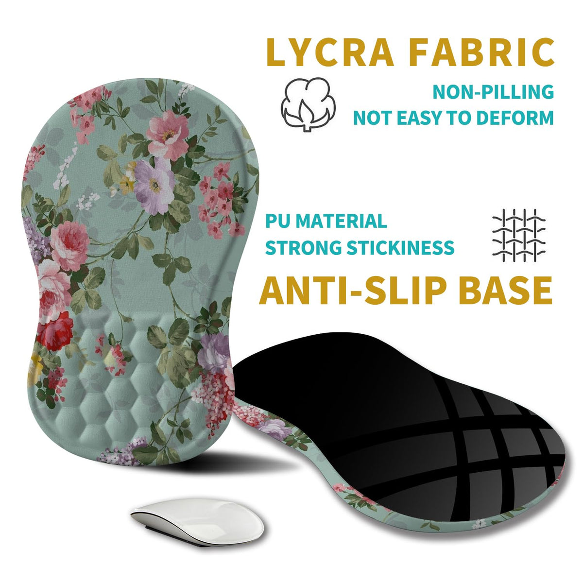 Hokafenle Ergonomic Mouse Pad Wrist Support, Wrist Rest Mousepad for Carpal Tunnel Pain Relief with