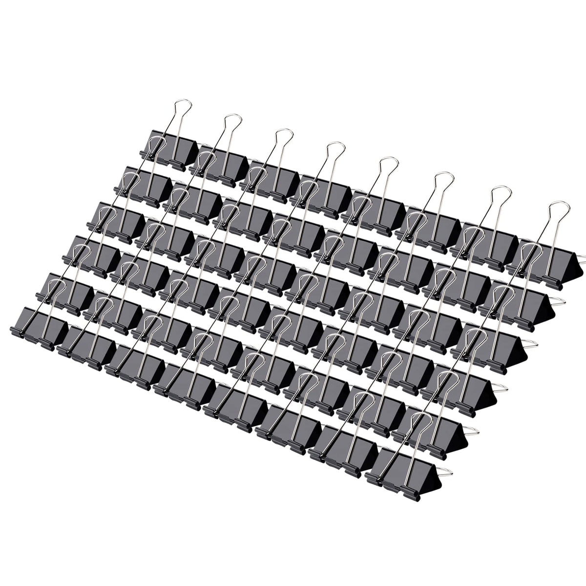 Qimailer Binder Clips, 1.25 Inch, Black, Medium