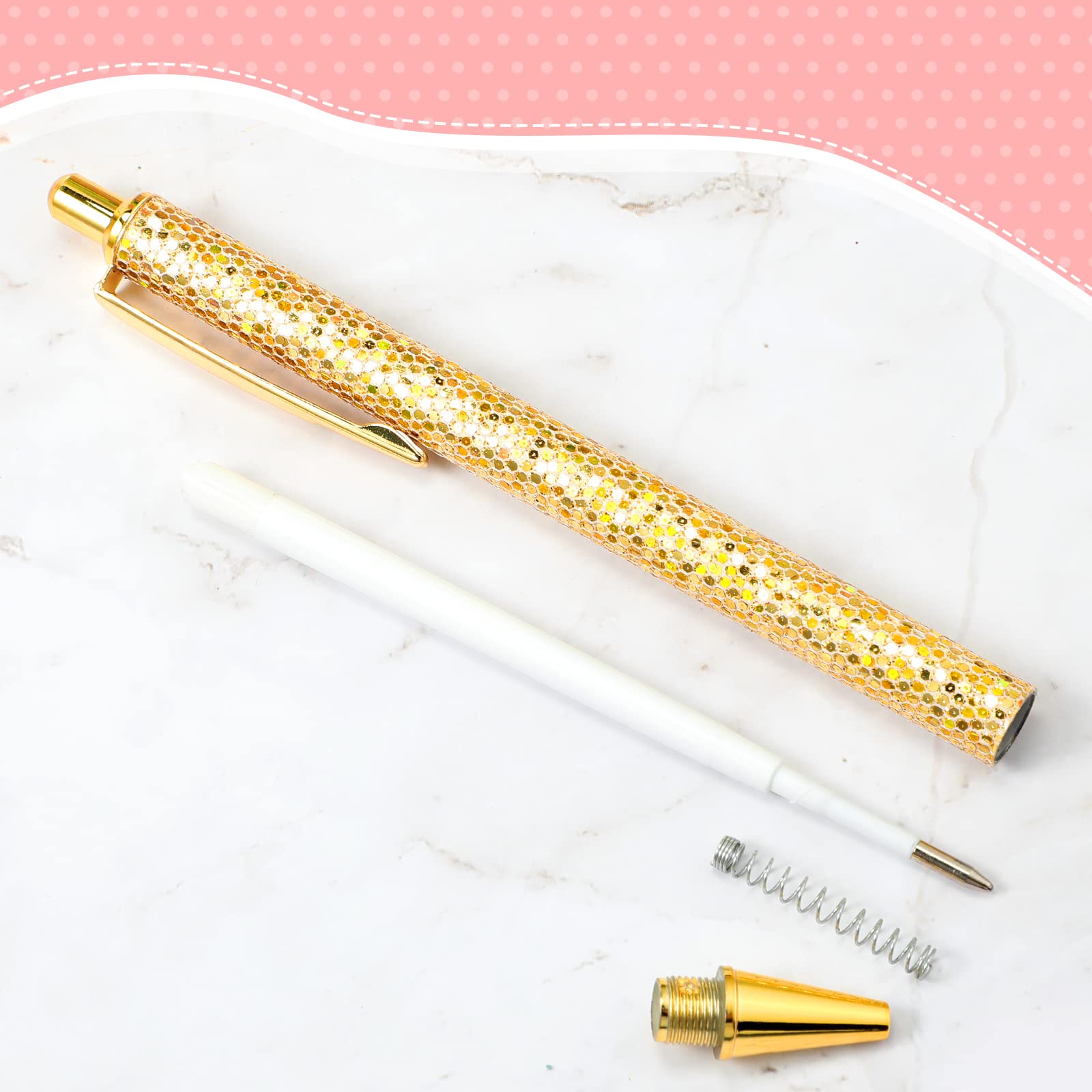 Epakh 11 Pcs Fancy Pens for Women Glitter Sparkly Pretty Pen, Scale Style