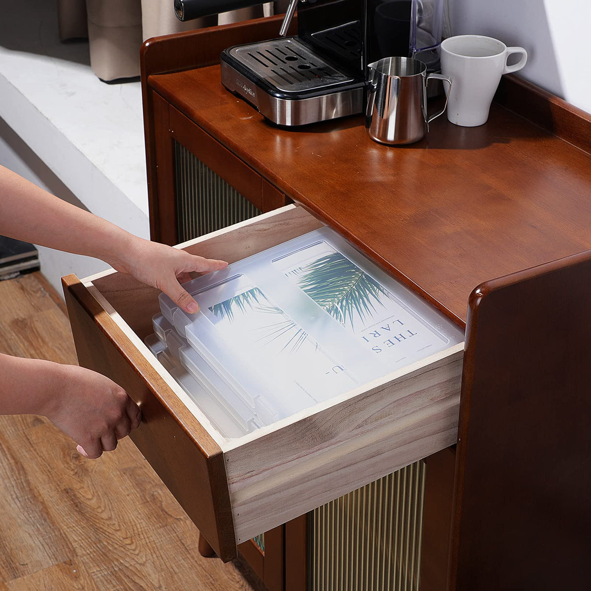 Outus 6 Pieces A4 Plastic File Box, Paper Photo Clear Storage Case