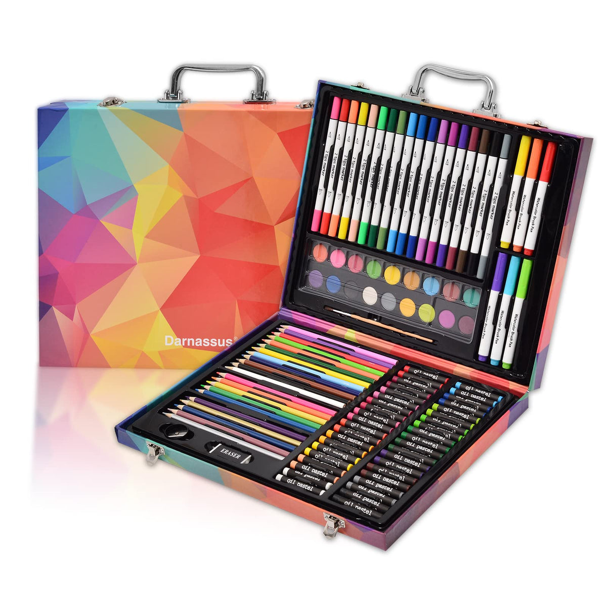 Darnassus 132-Piece Art Set, Deluxe Professional Color Set, Art Kit for Kids and Adult, With