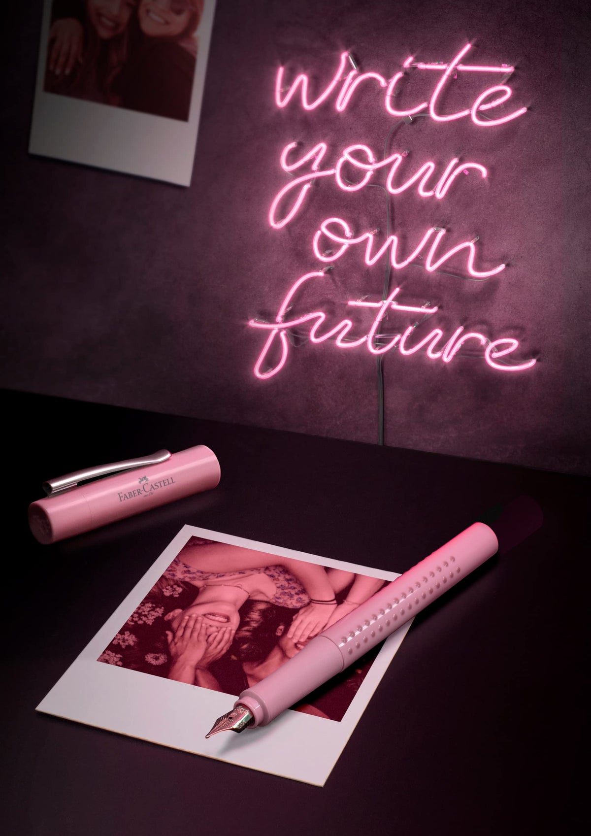Faber-Castell Fountain pen M/Ballpoint pen set Grip 2010 rose shadows