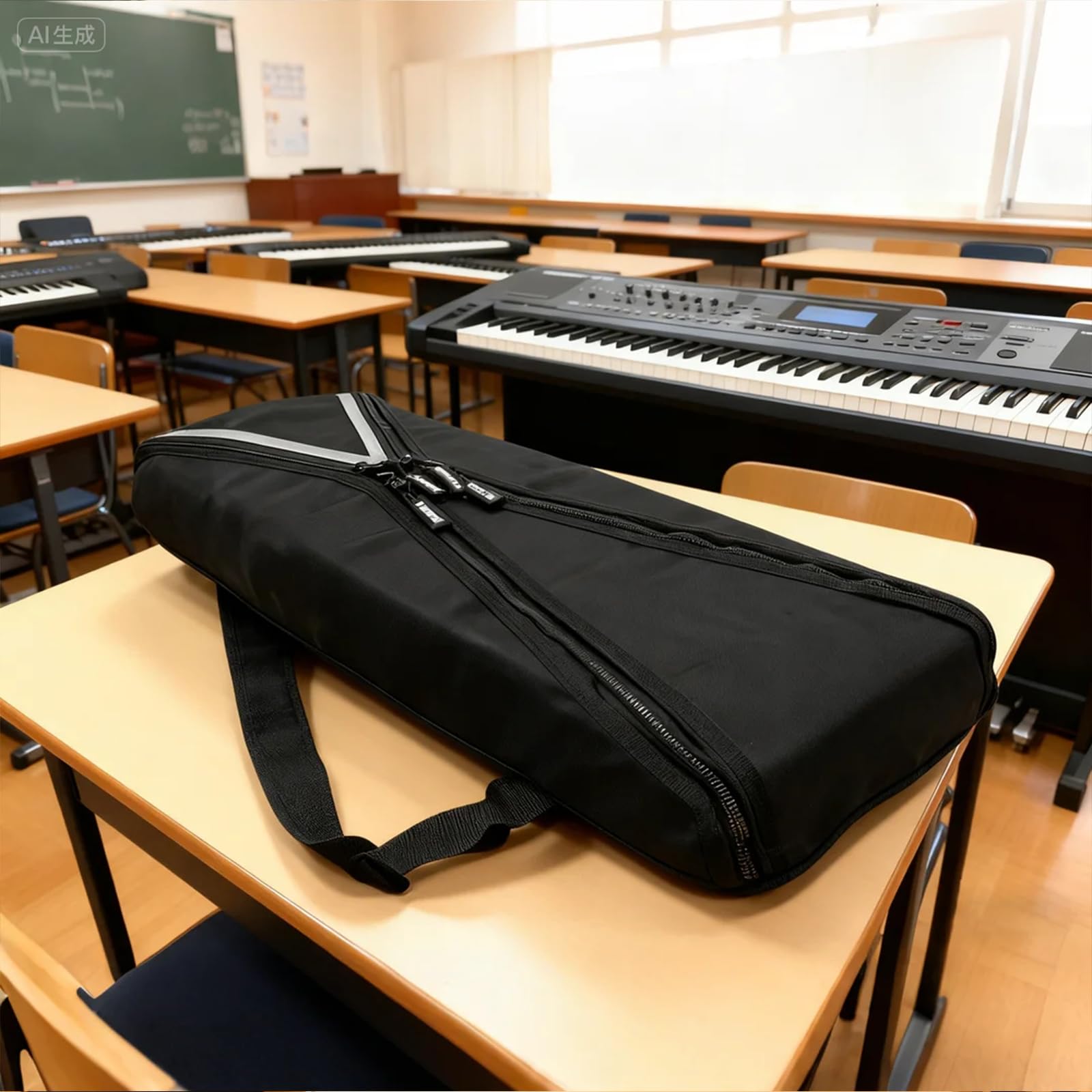 GETTOONE 88 Key Keyboard Case for Digital Pianos (52.4") - Padded Water-Resistant Hardcase