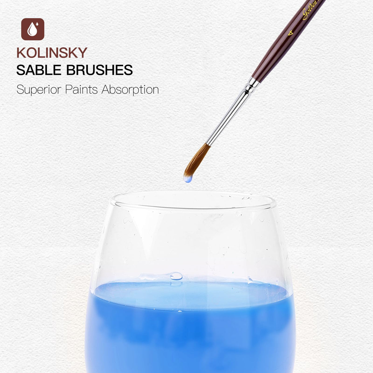 Kolinsky Sable Miniature Brushes Drybrushes for Miniature Set 7 pcs Paint Brushes for Miniature Oil