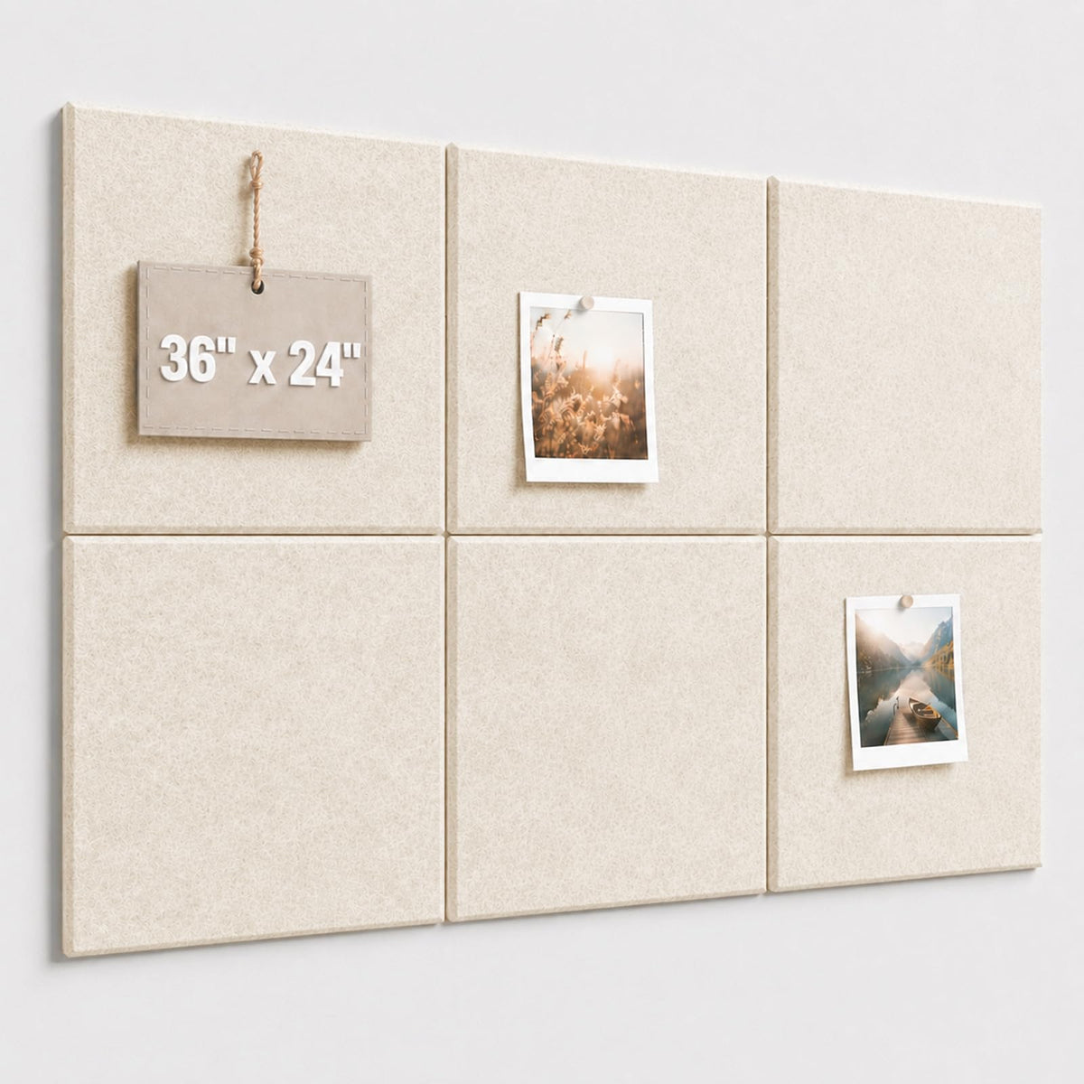 Baysola Felt Bulletin Board Tiles, Large Cork Board Alternative,24 x 36 in