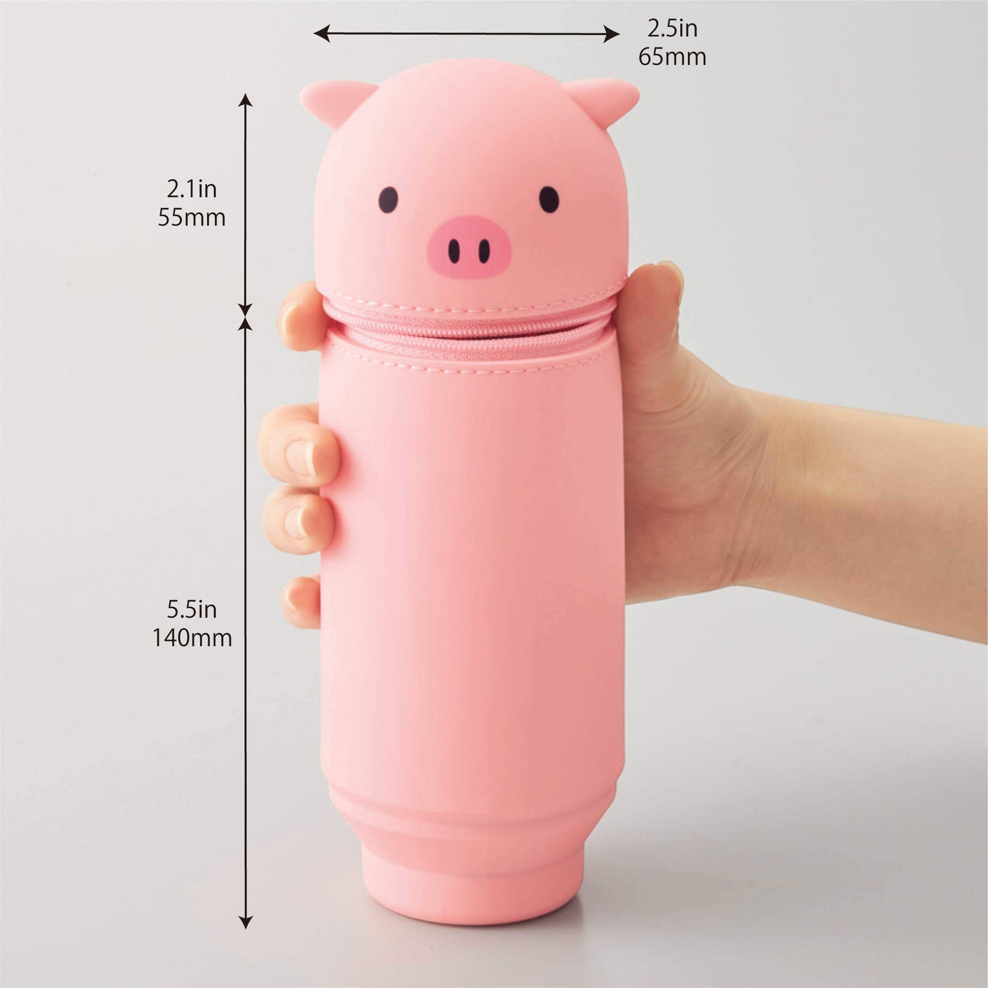 LIHIT LAB Kawaii Japanese Dog Large Stand Up Pencil Case For School Office College, Cute School