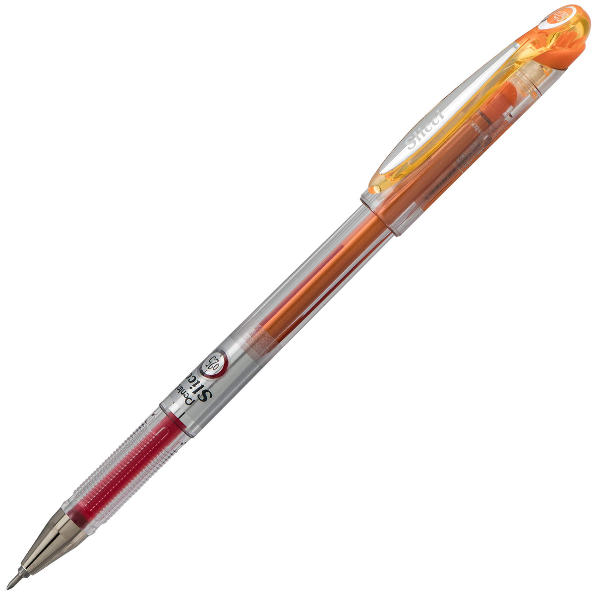 Pentel Arts Slicci 0.25 mm Extra Fine Gel Pen, Orange Ink, Box of 12 (BG202-F1)