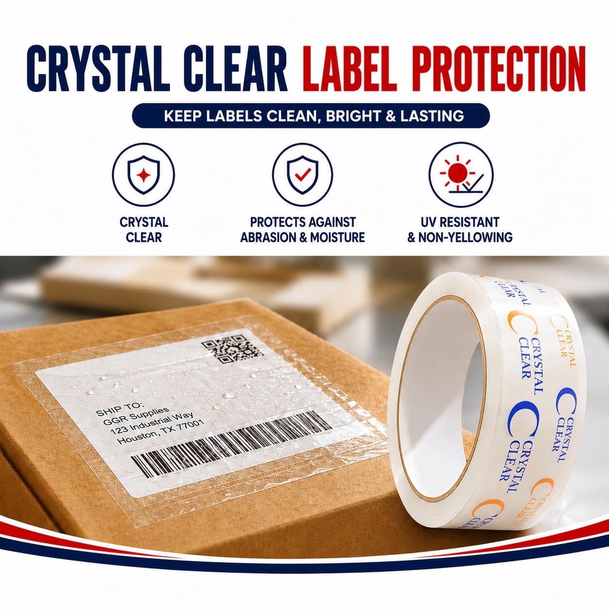 GGR Supplies LP-20CC Crystal Clear Book Repair Tape, 3 Inch x 72 Yards, Label Protection & Binding
