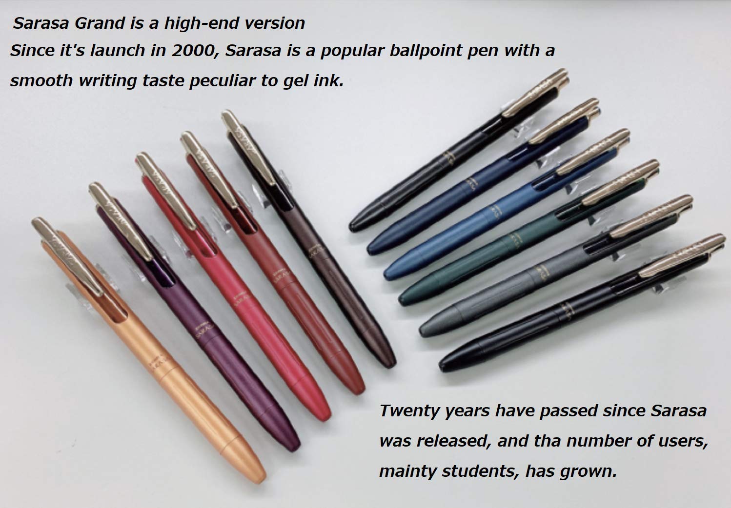 Sarasa Zebra Gel Ballpoint Pen Grand 0.5mm 11 Color Retractable Pen Refill Set RJF5 With Original