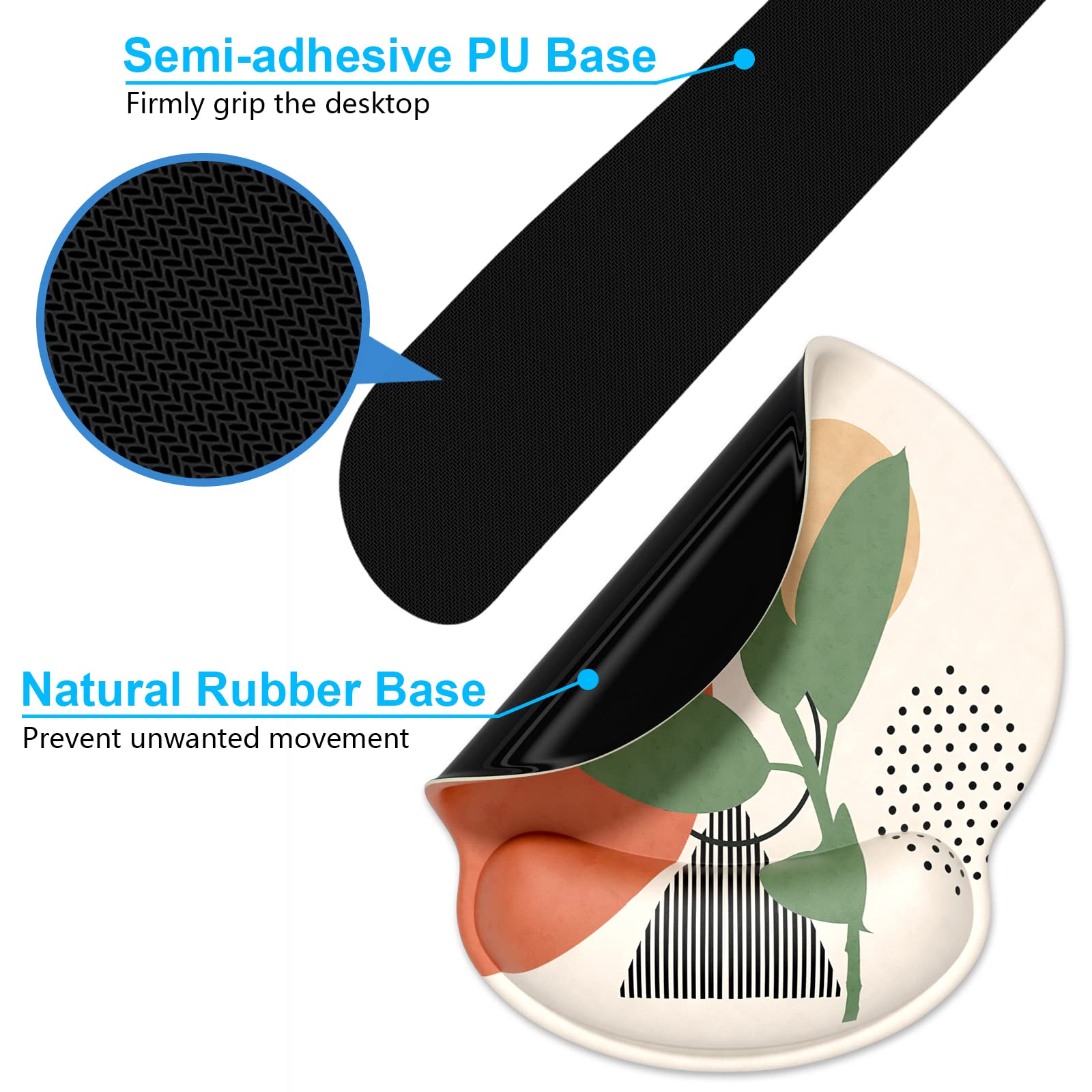 Dapesuom Keyboard Wrist Rest and Mouse Pad with Wrist Support, Memory Foam Cushion for Keyboard and