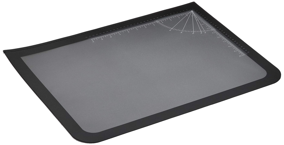 Artistic Office Products 17" x 22" Logo Pad Lift-top Desktop Organizer Desk Mat, Black/Clear