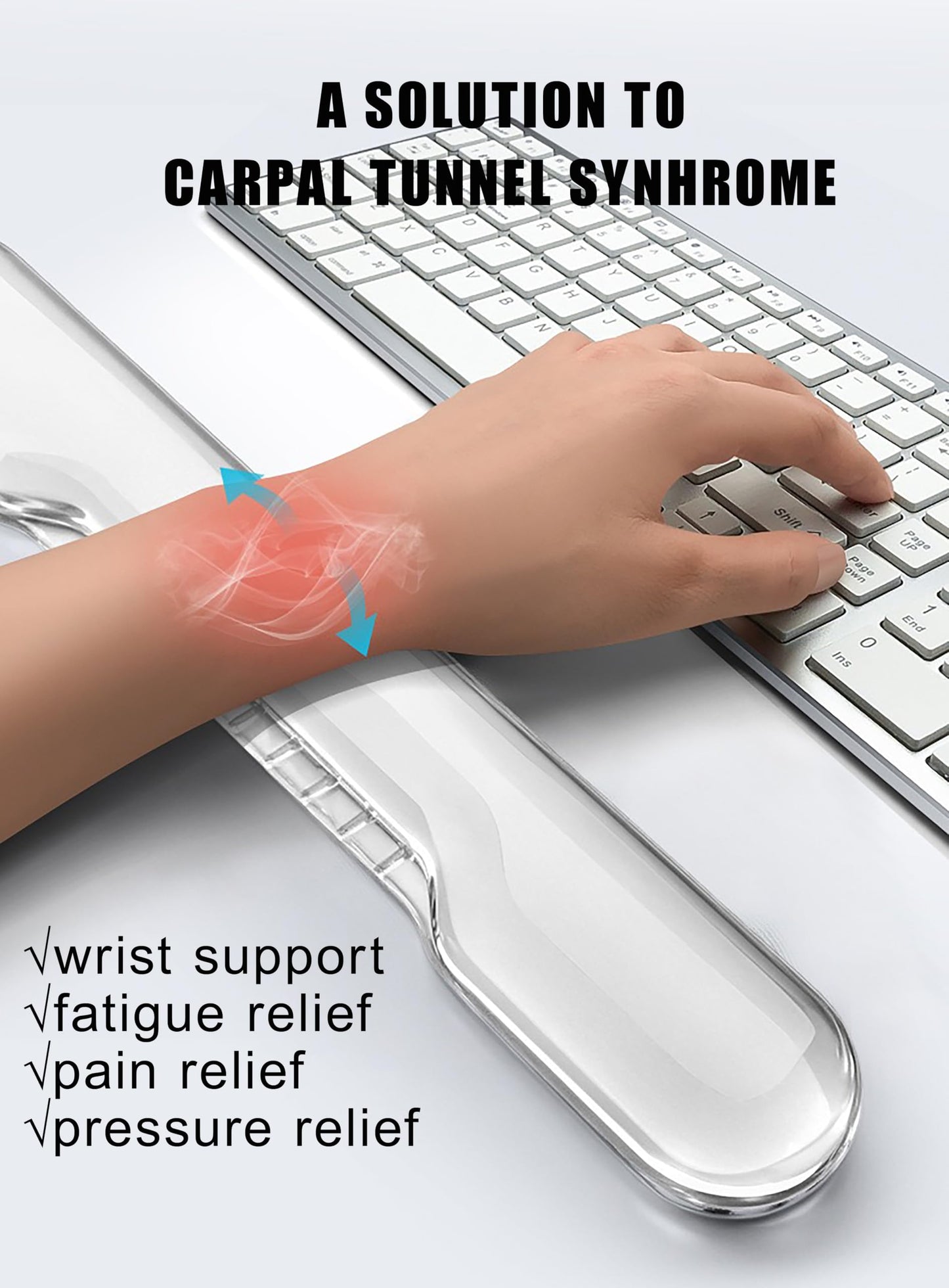 Aszqvd Mouse Pad with Wrist Rest, Soft Cloud Gel Keyboard Mouse Pad Set with Hand Wrist Support