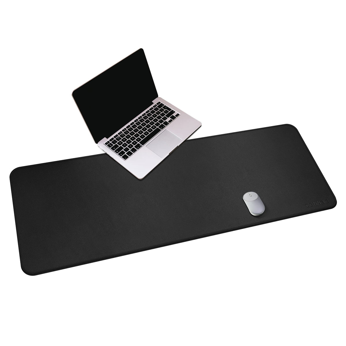 CENNBIE Leather Desk Mat,55" x 19.6" Extra Large Desk Pad Protector (Black)
