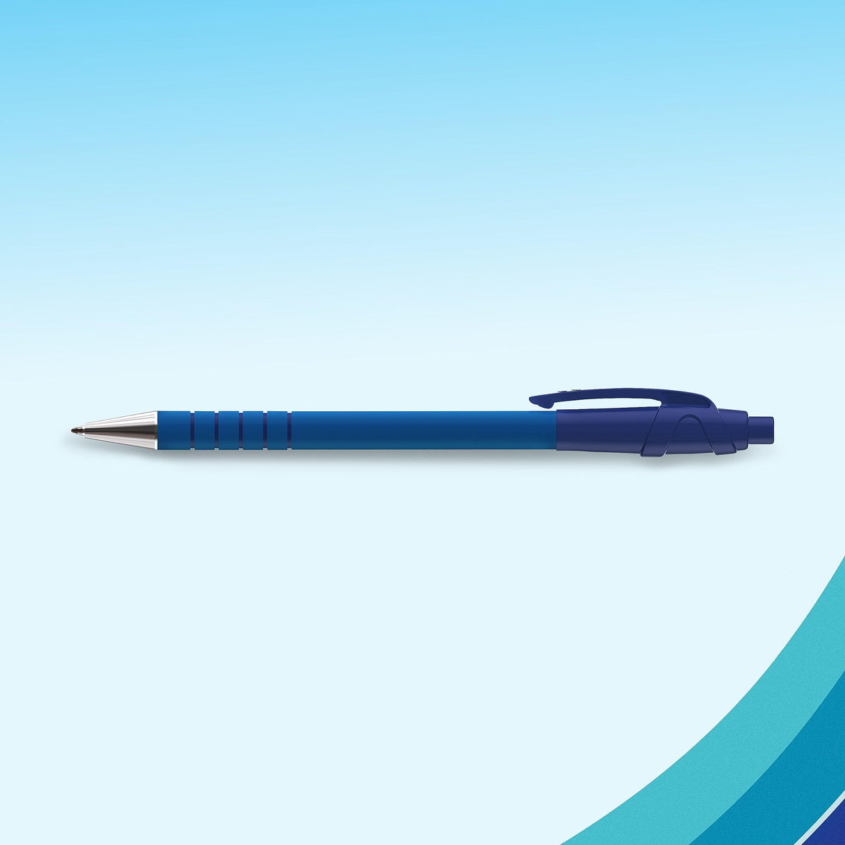Paper Mate Flexgrip Ultra Retractable Ballpoint Pens | Medium Point (1.0mm) | Blue | 2 Count
