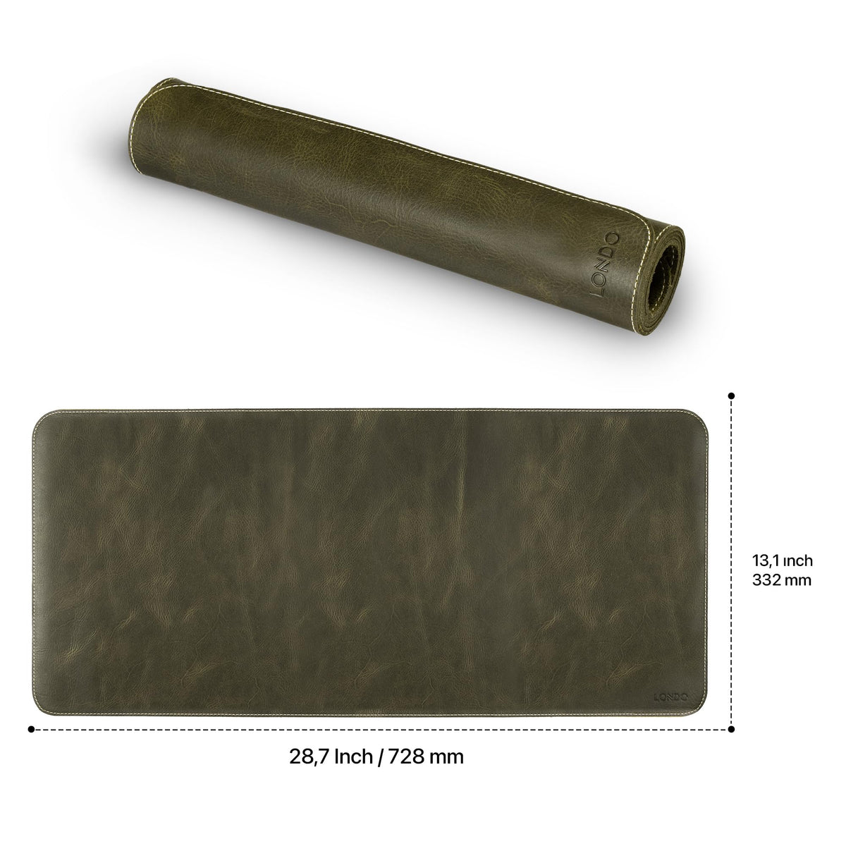 Londo Top Grain Leather Extended Mouse Pad – Large Desk Mat for Office & Gaming, Smooth Writing