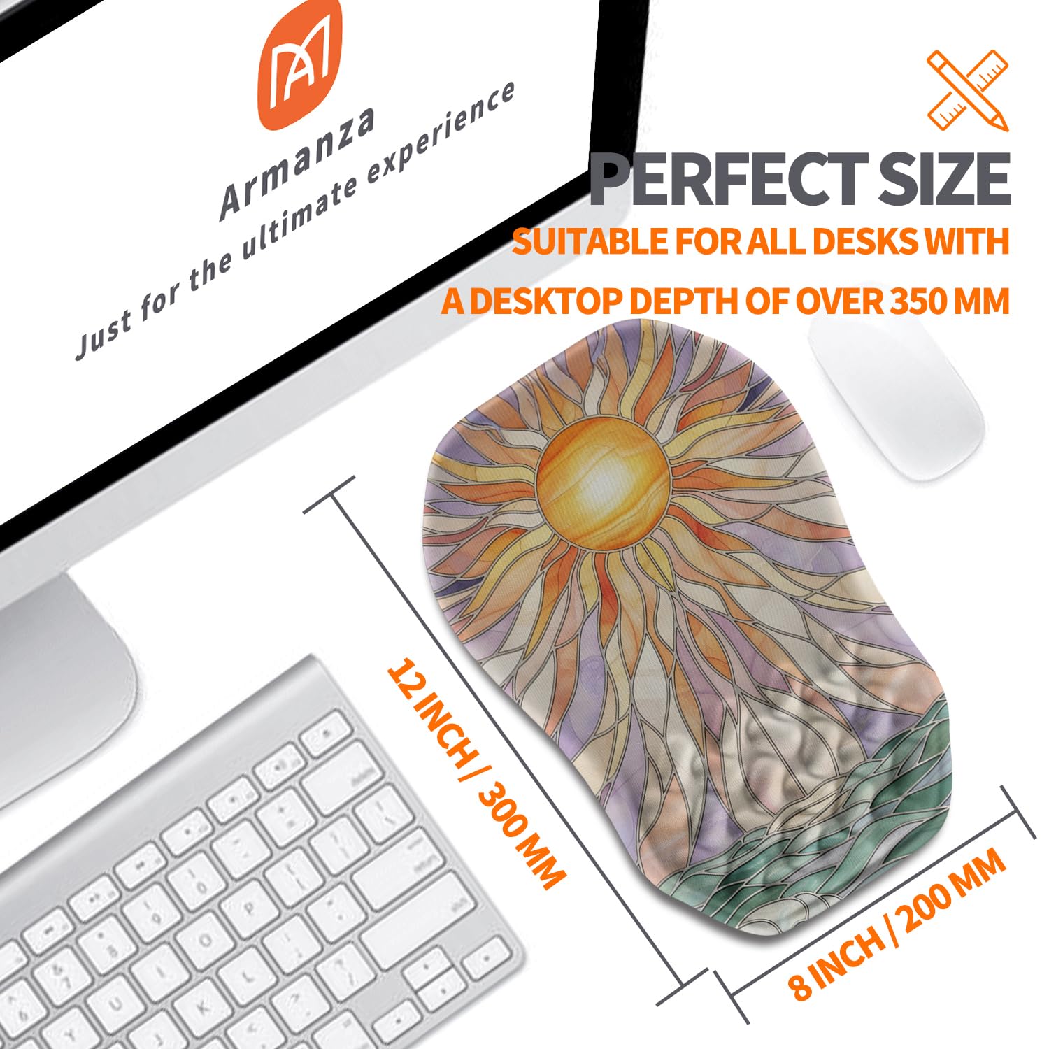Armanza Ergonomic Slope Mouse Pad Wrist Support, Wrist Rest Mousepad for Carpal Tunnel Pain Relief