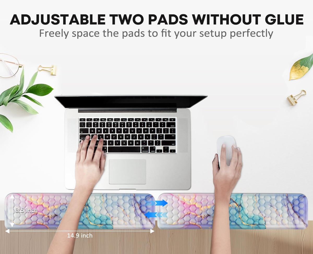 JIKIOU L-Shaped Desk Elbow Pad for Desk,Memory Foam Elbow Support Pad 2Pack