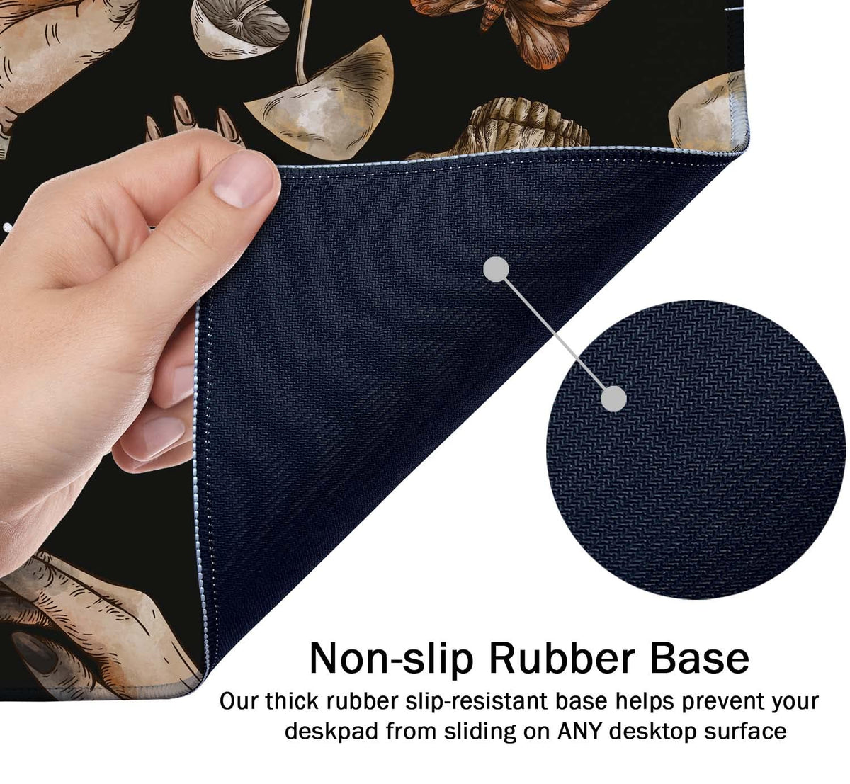 SSOIU Extended Gaming Mouse Pad (35.5x15.7 in), Large Stable Rubber Base Mousepad with Stitched