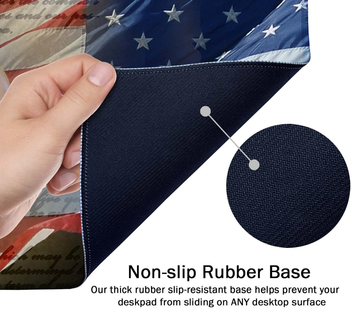 SSOIU Bald Eagle on American Flag Mouse Pad 35.5 X 15.7 Inch XXL Full Desk Mousepad Extended Large