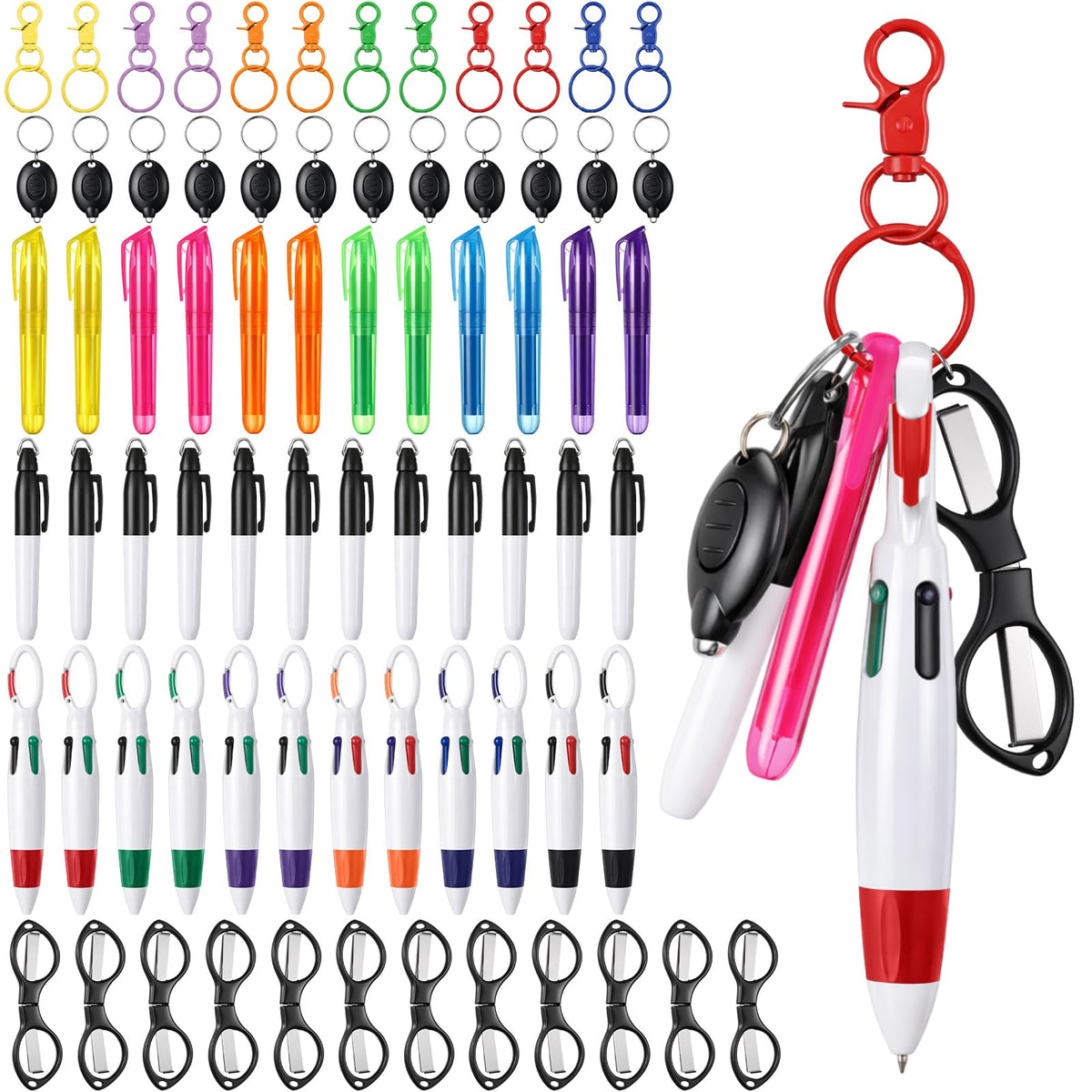 Glenmal 72 Pcs Nurse Pen Set for Badge Reel Mini Pens, Stylish