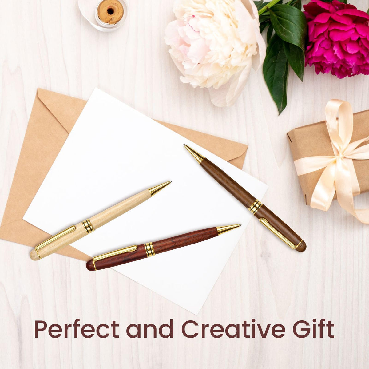 Cambond Wood Ballpoint Pens Gift Set - Luxury Wooden Pens for Men Women