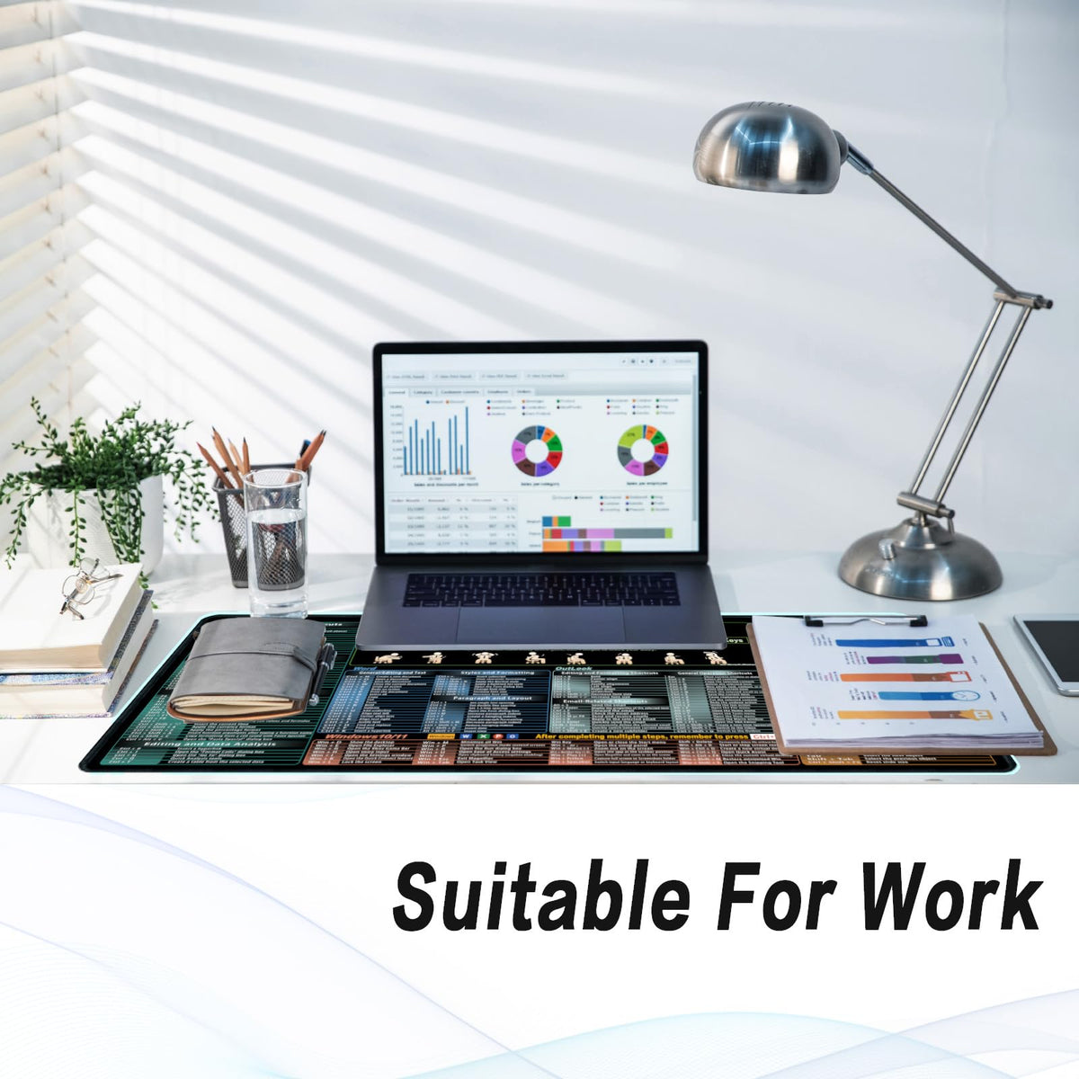 Kinevolve Mouse Pad for Excel/Word/Outlook/PowerPoint Cheat Sheet, Extended Large XL Office