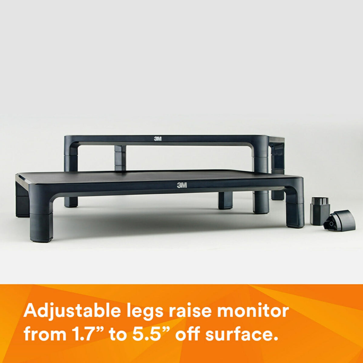 3M Adjustable Computer Monitor Stand, 16 in x 12 in x 13.6 in