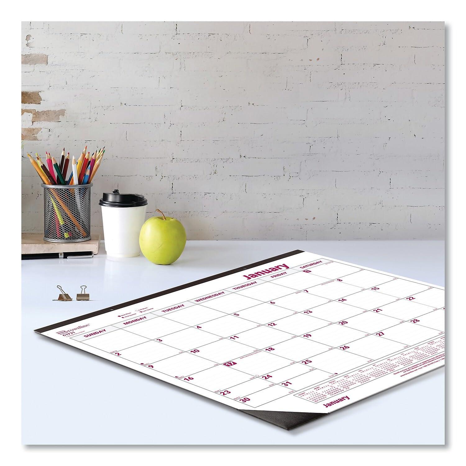Brownline 2024 Monthly Desk Pad Calendar, 12 Months, January to December, 22" x 17" (C1731-24)