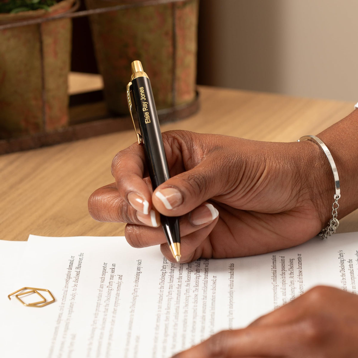 Parker IM Personalized Ballpoint Pen in Black Lacquer with Gold Trim