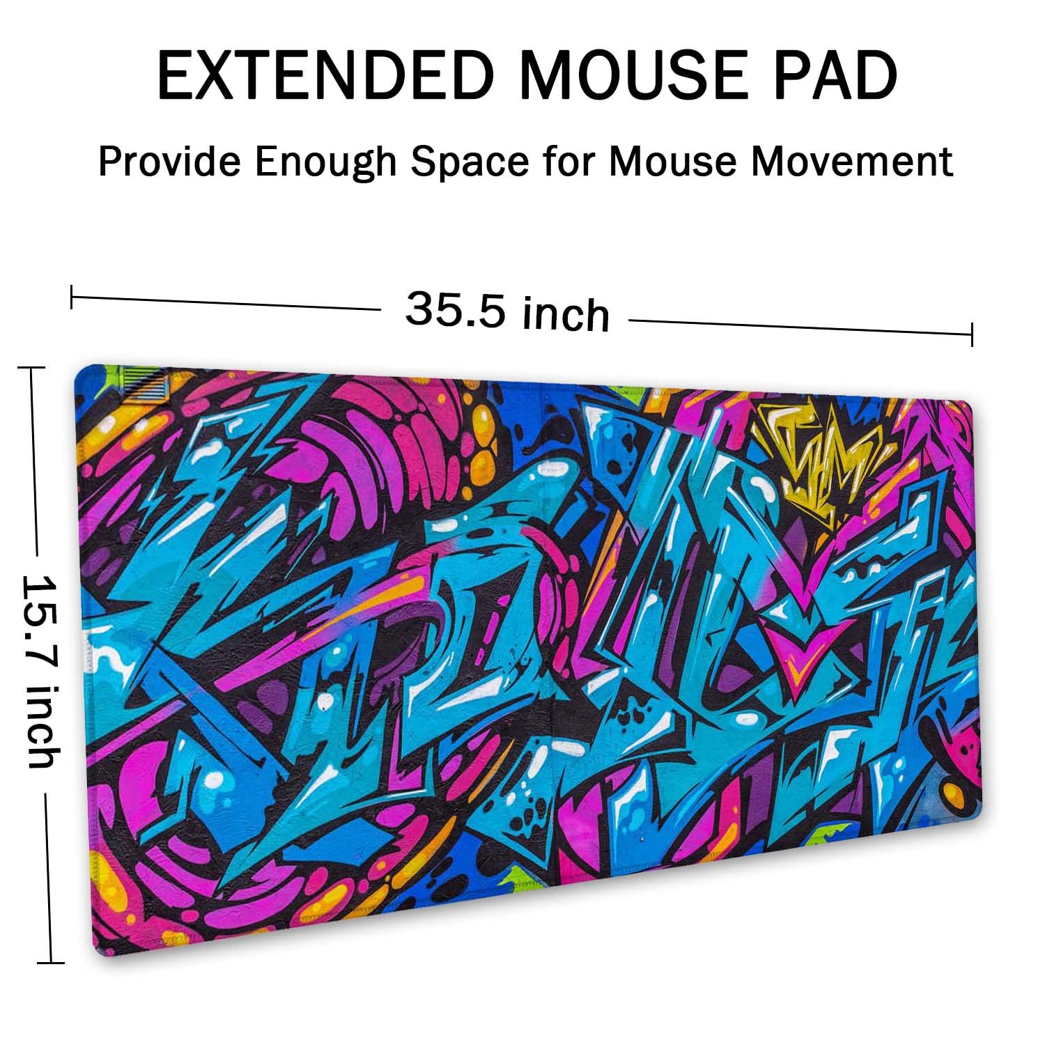 SSOIU Extended Gaming Mouse Pad - Non-Slip Water-Resistant Rubber Base Computer Keyboard Mouse Mat